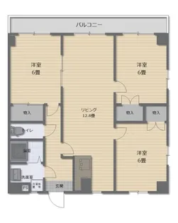 アリュール船小路テラス【4階】の間取り
