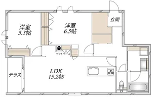 (仮称)大阪市阿倍野区阪南町2丁目へーベルメゾン【1階】の間取り