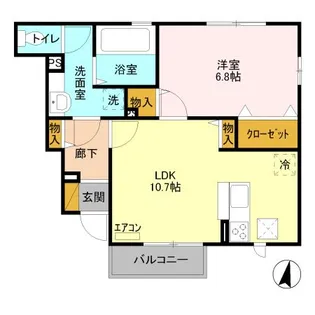 グラン・アズール B【1階】の間取り