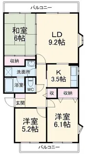 ルミエール緑岡 B【1階】の間取り