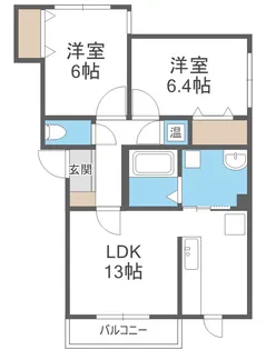 ラムズ千歳【4階】の間取り