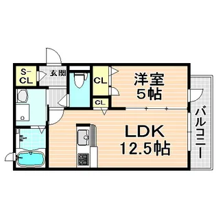 ベッロ北梅田【2階】の間取り