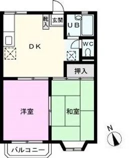 ゴールデンハイツ【2階】の間取り