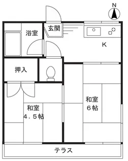 若草ハイツ【2階】の間取り