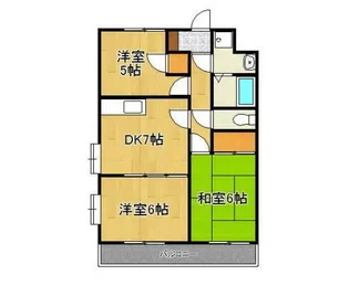 サンヒルズ白百合B【1階】の間取り
