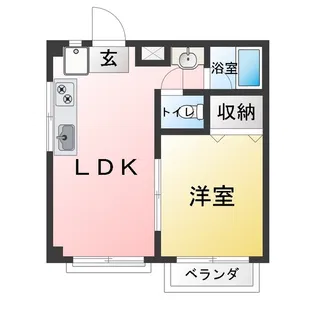 ハイツミヤモト【3階】の間取り