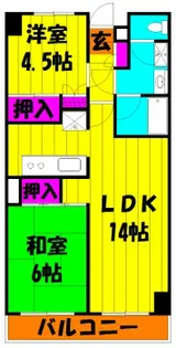 エクセル南越谷【7階】の間取り