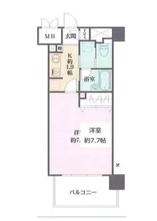 アボリアスコート笹塚EAST【3階】の間取り