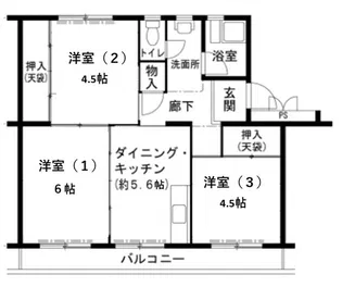 ビレッジハウス志染【2階】の間取り