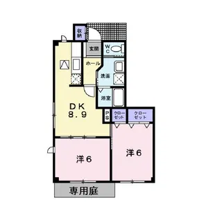 カメリアコートC【1階】の間取り