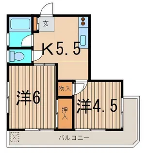 コアクレスト高津【1階】の間取り