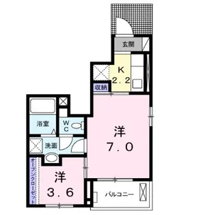 ペペルモコ【1階】の間取り