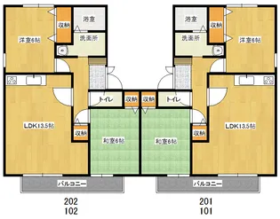 メゾンベールC【1階】の間取り
