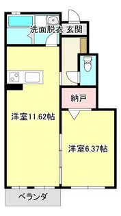 シティハイム栄【1階】の間取り