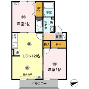 メゾンリヴェール C棟【2階】の間取り
