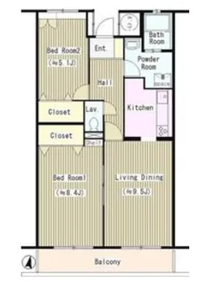 フローラコート【1階】の間取り