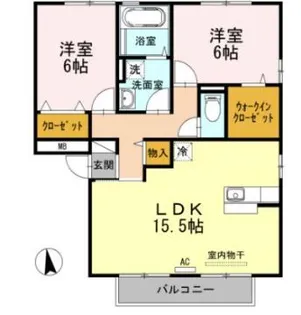 ウィルモア手城 C棟【2階】の間取り