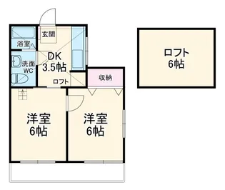 2DKの間取り画像