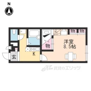 レオパレス蘭【1階】の間取り