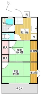 シティーハイム健【1階】の間取り