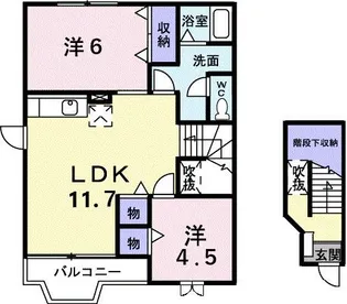 プレイスアイ【2階】の間取り