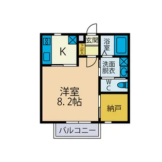 メゾン ブランシュ トムロ【1階】の間取り