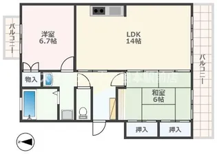 熊本県熊本市南区馬渡2【マンション】の間取り