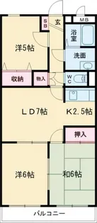 京都府舞鶴市字境谷【マンション】の間取り