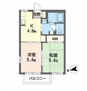 フレグランスいわぶち【2階】の間取り