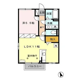 エスポワール川田 A【2階】の間取り