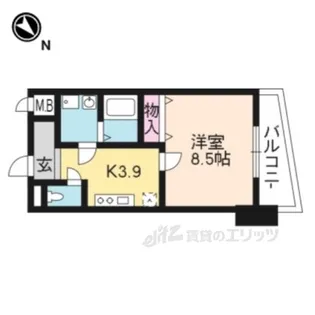 CITYSPIRE浜大津駅前【5階】の間取り