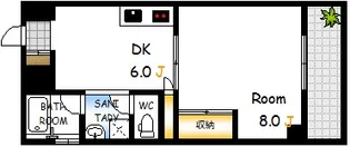 広島県広島市中区小町【マンション】の間取り