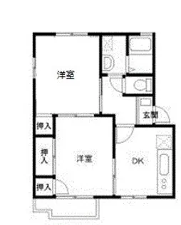 ルミネユー B館【1階】の間取り