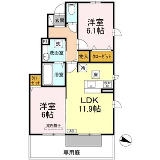 Lilac A棟【1階】の間取り