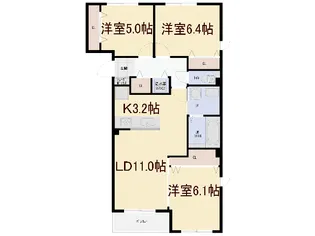 シャルール【2階】の間取り