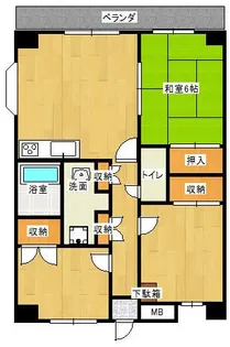 カームコート【4階】の間取り