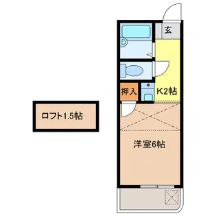 リバーサイドアリージェンス【2階】の間取り