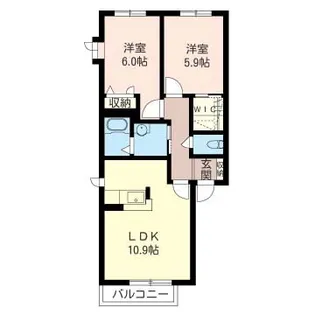 神奈川県海老名市大谷北2【アパート】の間取り