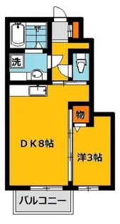 1LDKの間取り画像