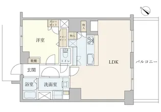 南平台マンション【6階】の間取り