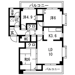 アネシス美しが丘【1階】の間取り