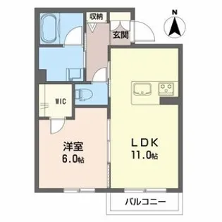サニーレジデンス【2階】の間取り