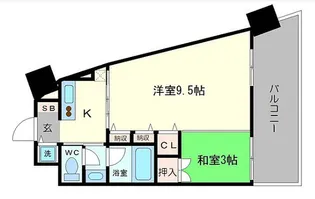 大阪府大阪市福島区吉野2【マンション】の間取り
