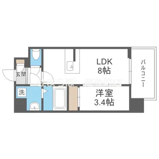 大阪府大阪市福島区吉野4【マンション】の間取り