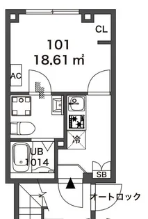 リバース笹塚【1階】の間取り