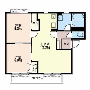 マグスペース B【2階】の間取り