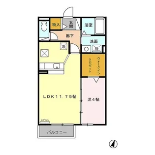 アンベリール【1階】の間取り