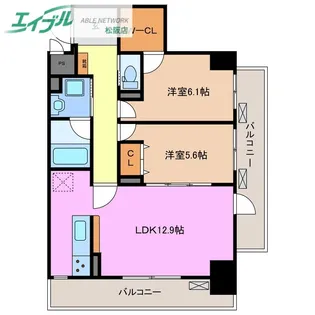 ラフィーネ【4階】の間取り