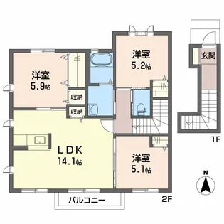 Sin嶋山-II【2階】の間取り