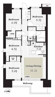 ルネ八王子トレーシア【10階】の間取り
